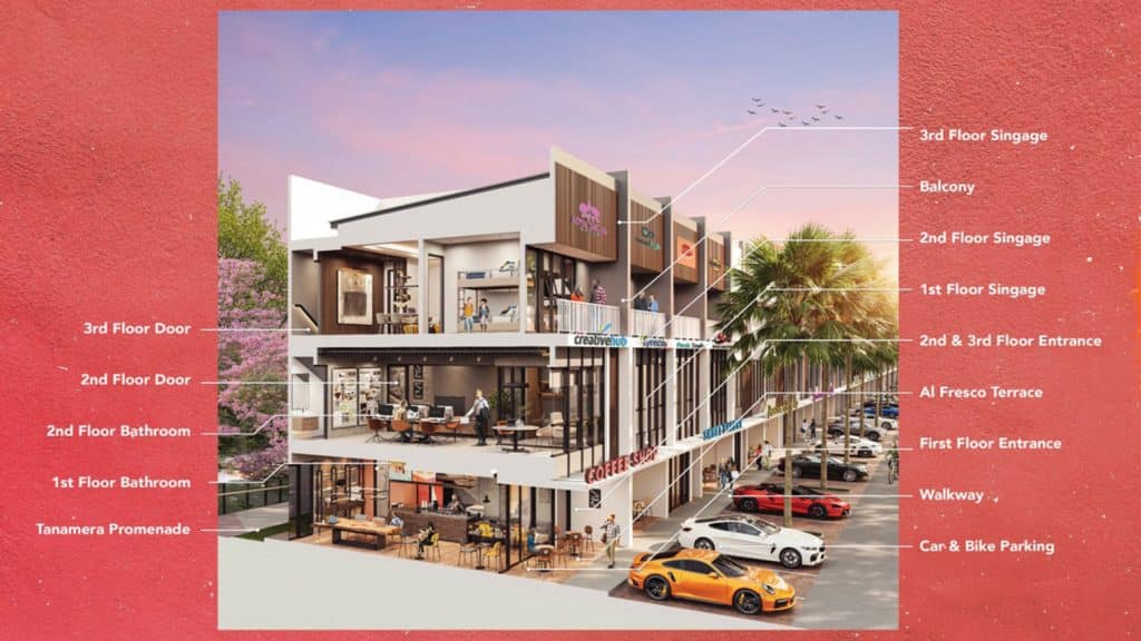 Shophouse the hive tanamera waterfront lippo cikarang fentilasi