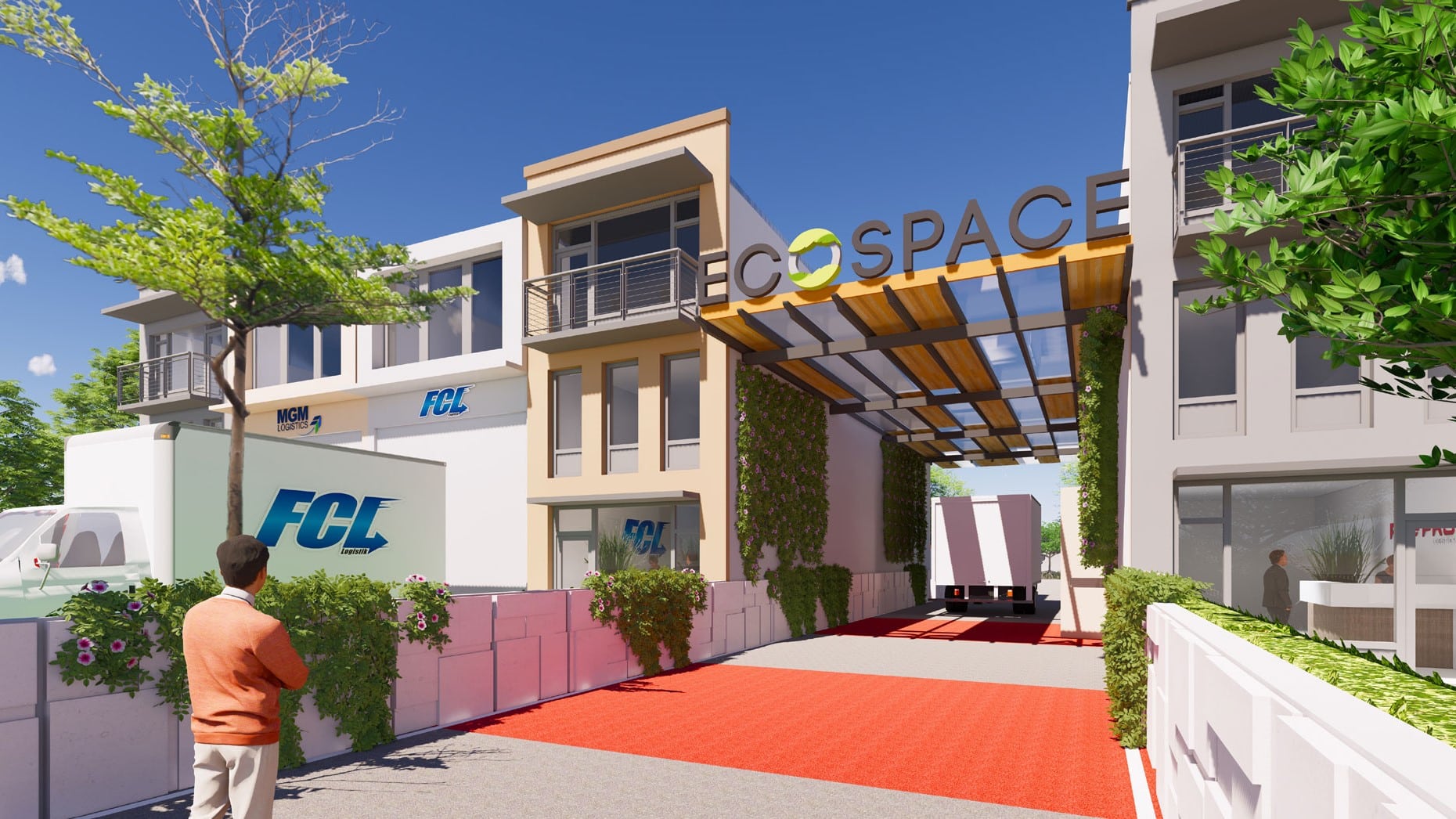 Fasade Gerbang Eco Space Business Park Karawang