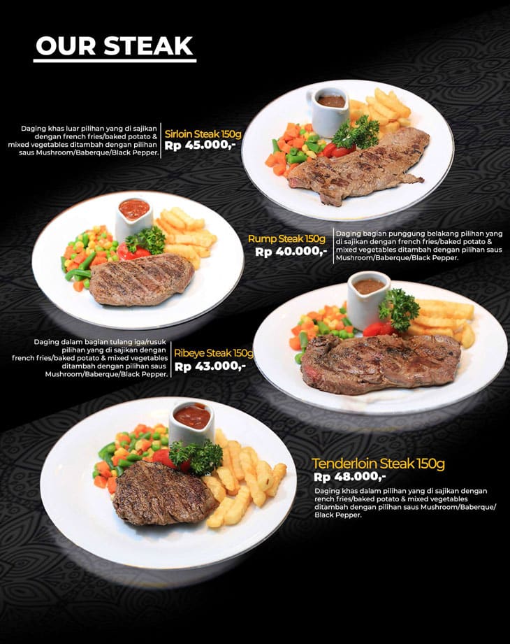 Daftar Menu Steak Nusantara