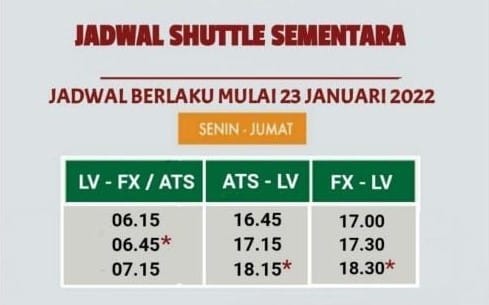 Jadwal Keberangkatan Shuttle Bus Lippo Village Karawaci